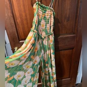 Free people floral jumpsuit. Size x small